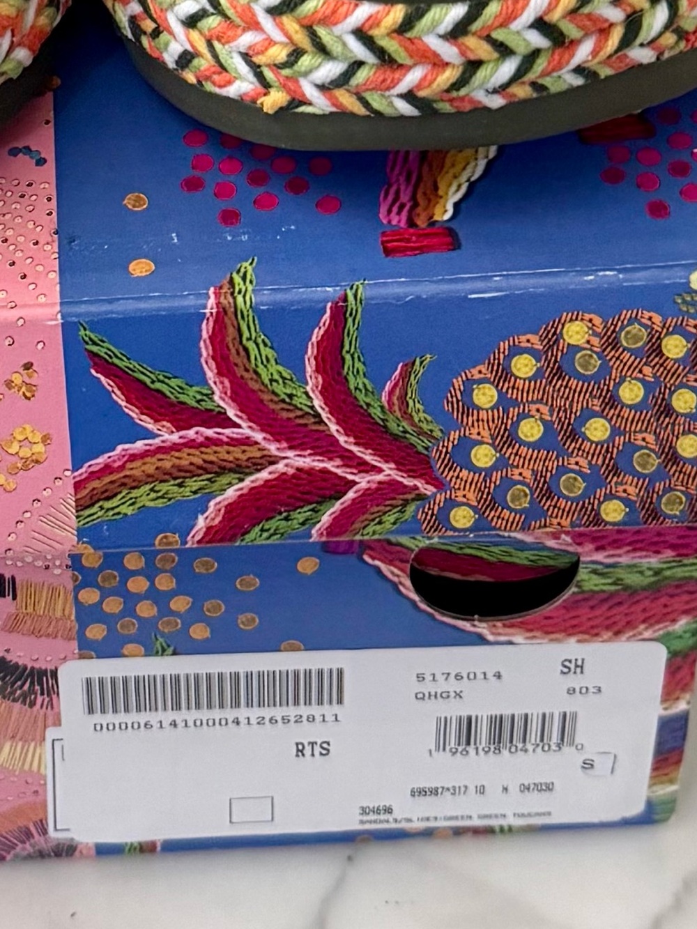 Farm Rio Toucan Raffia platform Sandals Tropical Velcro Platform,New! Brazilian - Picture 10 of 12